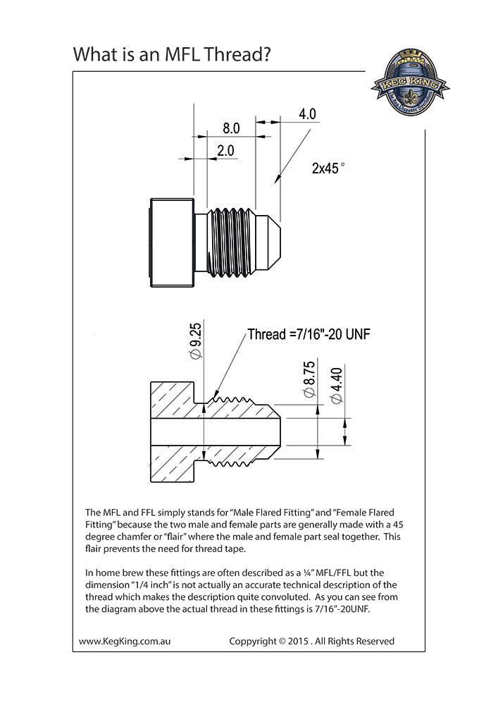 Swivel Nut & Barb for MFL Thread Disconnect