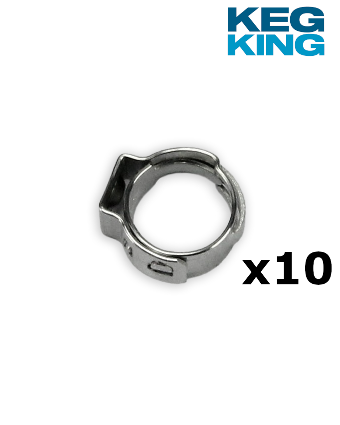 Stainless Stepless Clamp Suits 17-20mm OD (21.0) Pack of 10x units