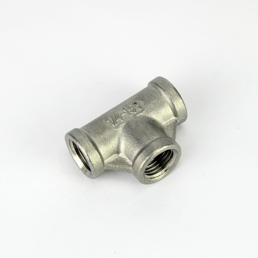 Stainless Tee with Internal 1/4 BSP Thread