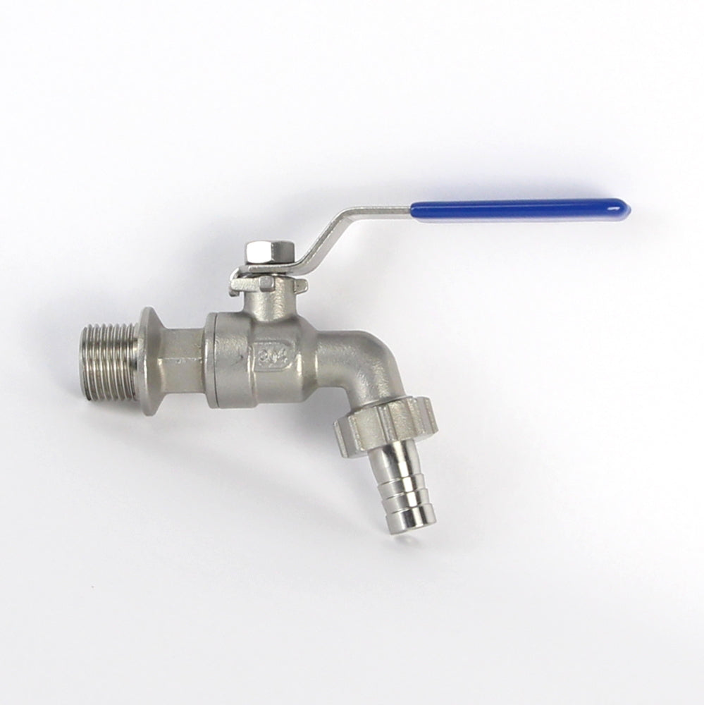 Stainless Steel Ball Valve 1/2inch BSP x 13mm Barb