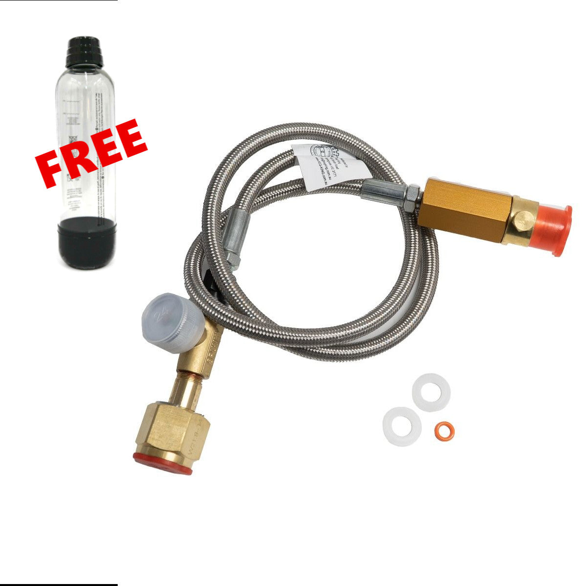 FreedomOne Sodastream SCREW-IN Variety Adapter Hose 72inch