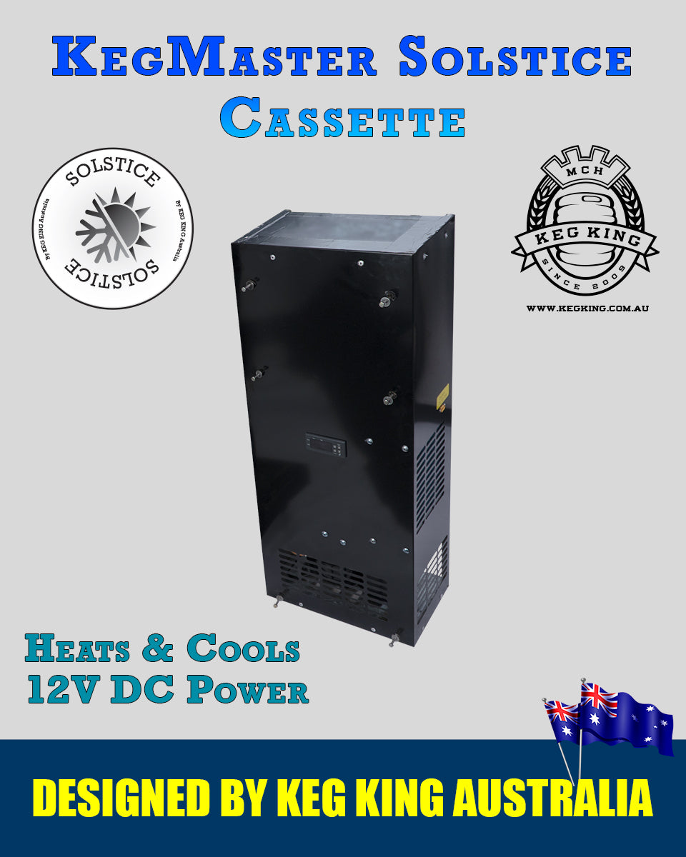 KegMaster Solstice Cassette - Heats & Cools - 12V DC Power - Designed by Keg King Australia
