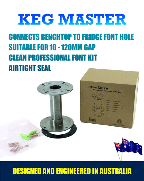 KegMaster Under Bench Telescopic SS Font Adaptor