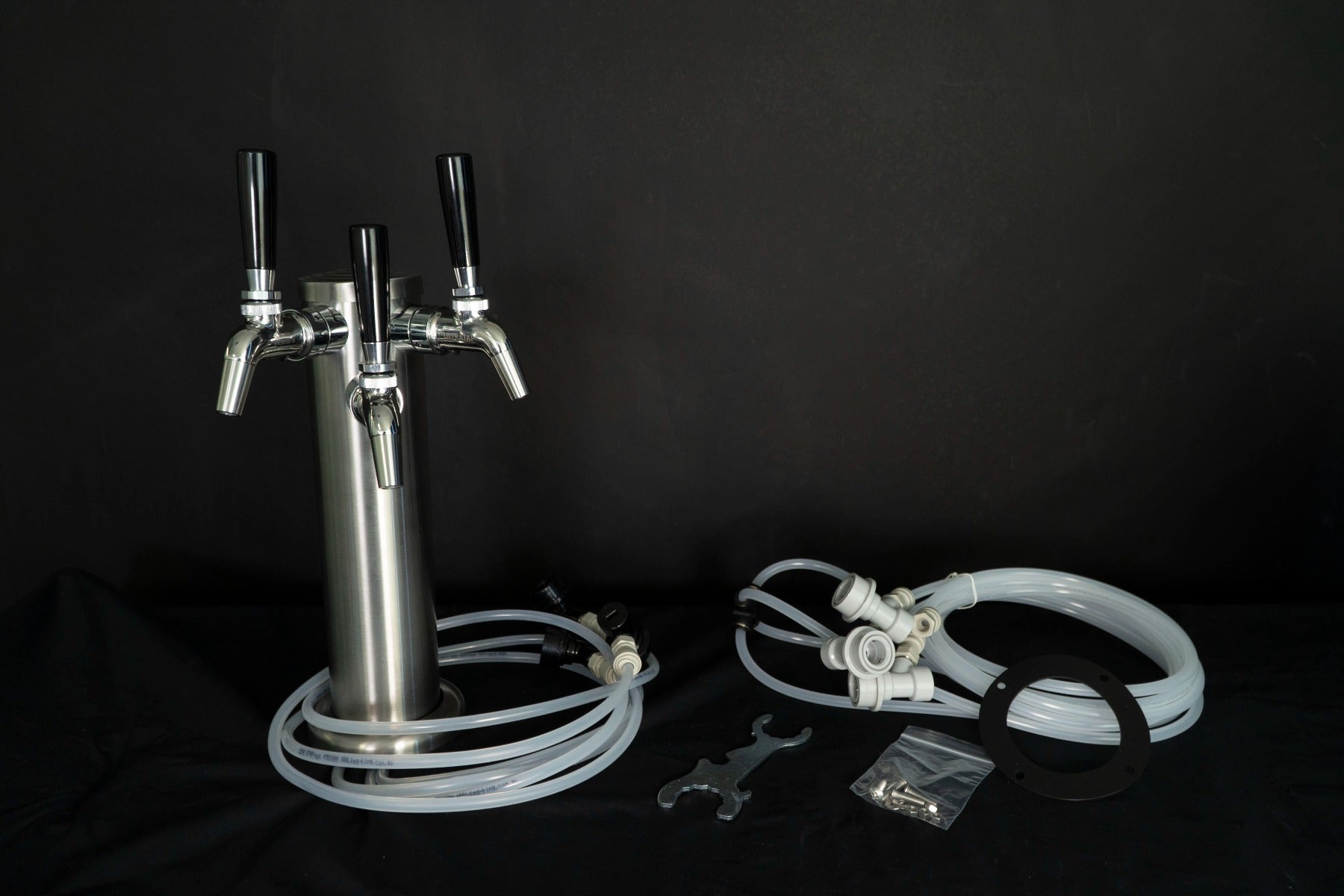 FasTap Preassembled Beer Font Tower Kit - Triple Tap Components