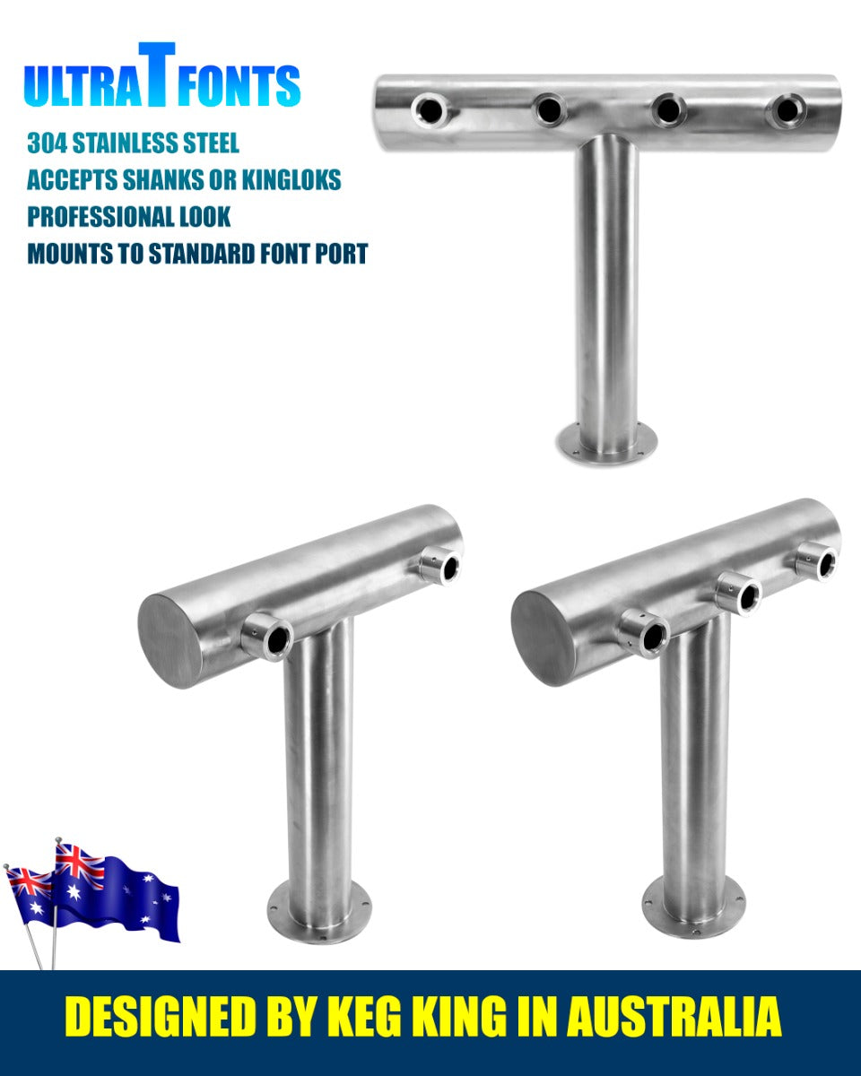 UltraT Beer Font Tower - 2 Tap, 3 Tap and 4 Tap