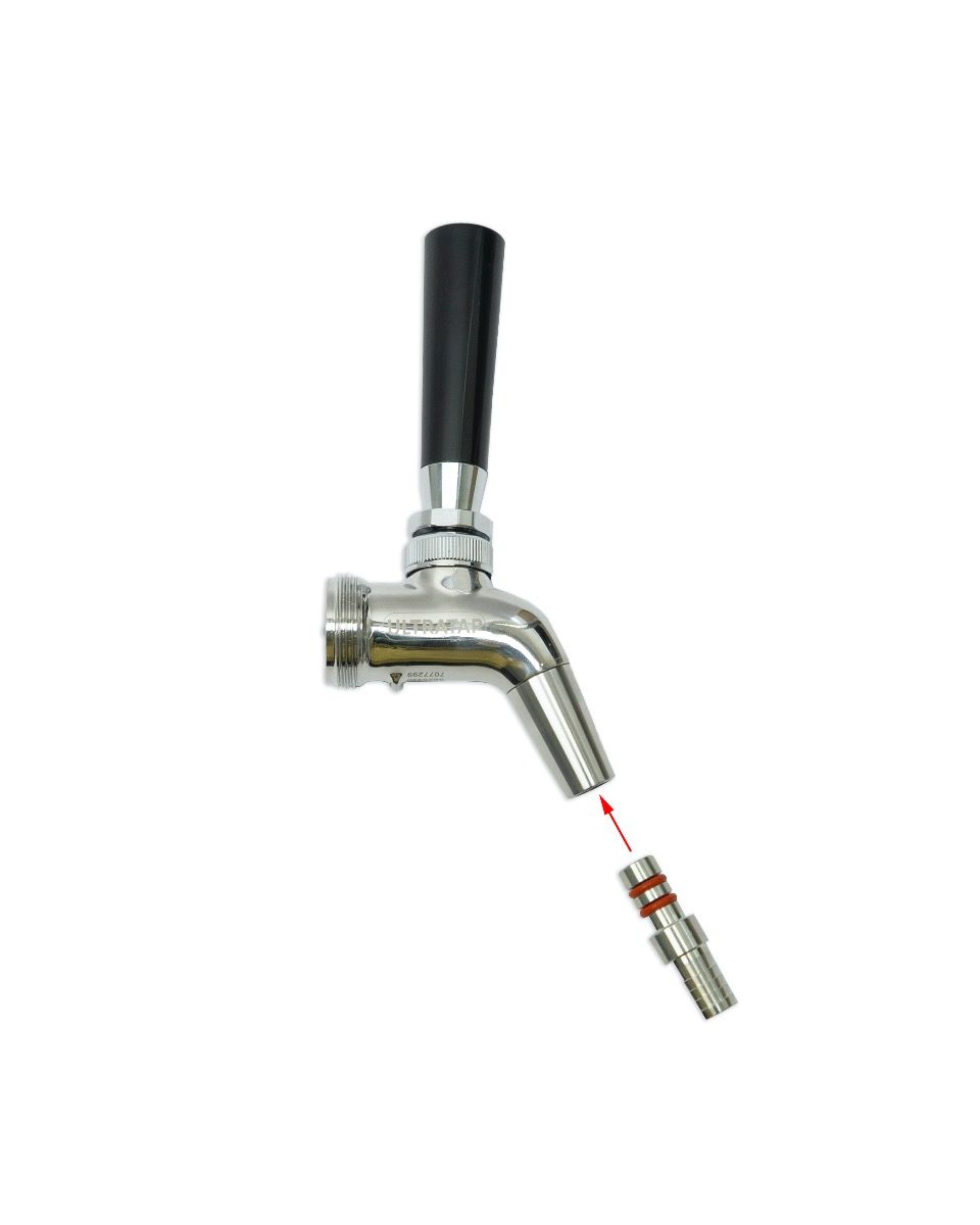 Ultratap push in growler filling spout