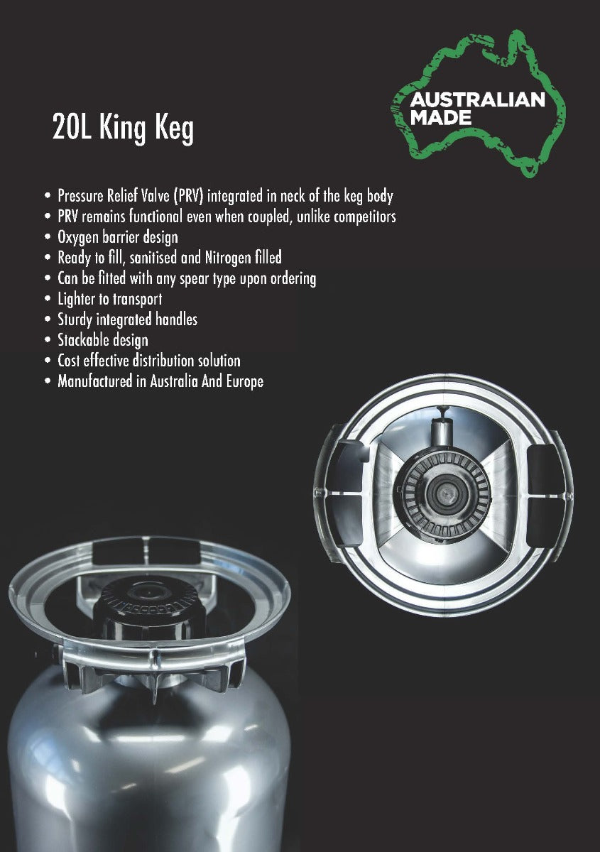 Photo of King Keg 20L P.E.T. Keg With D-Type Spear Keg Overview