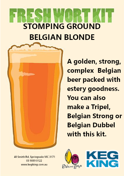 Stomping Ground Belgian Blonde| Keg King Brewing Co. Fresh Wort Kit