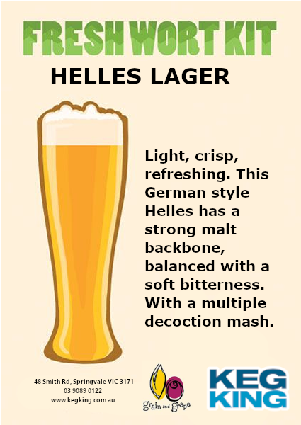 Helles (Bavarian Hell) | Keg King Brewing Co. Fresh Wort Kit