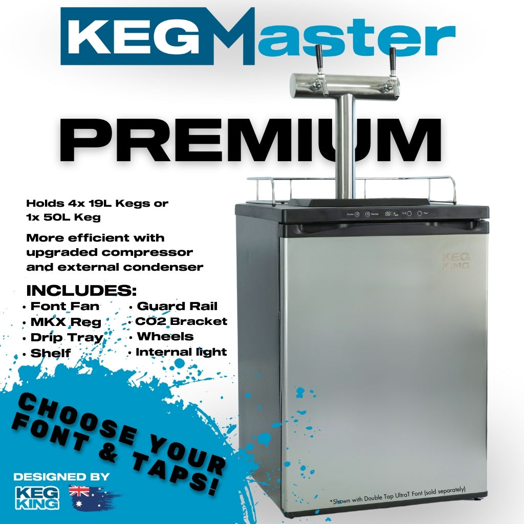Kegerator Kegmaster keg fridge with selling points