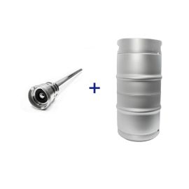 30L Threaded Stainless Keg with D-Type Spear