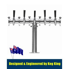Keg King Quintuple Tap Modular Beer Font Tower with 5 Taps