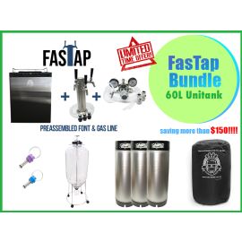 Keg Master FasTap Triple Tap Bundle - 60L Unitank - 3 Kegs - Jacket - PRVs - Limited Offer