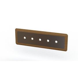 Tap Bank Front Panel - Stainless Steel & Wood Trim