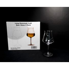 Beer Glass - Long Stemmed Style 2 Pack