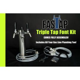 FasTap Preassembled Beer Font Tower Kit - Triple Tap