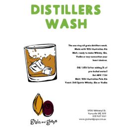 Distillers Spirits Wash Artisan Ale (Grain & Grape) Fresh Wort Kit