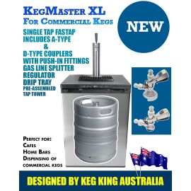 Beer Keg Fridge KegMaster Series XL Kegerator With One Tap For Commercial Kegs