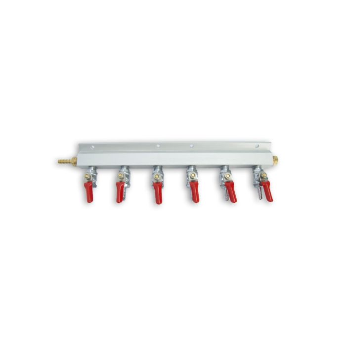 6 Output / 6 Way Gas Line	Manifold Splitter with Check Valves full image