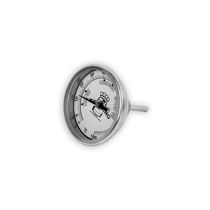 Bi-Metal 3inch Dial Weldless Thermometer-Short Stem 40mm
