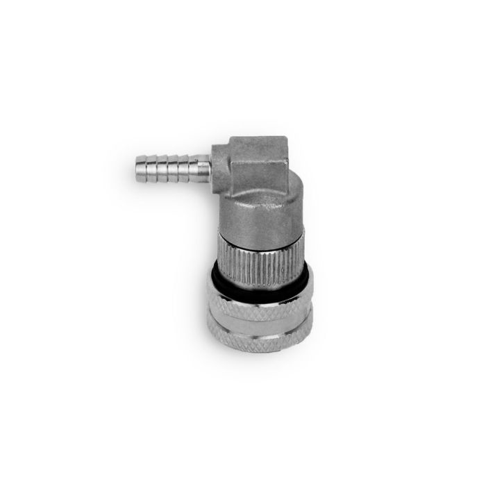 Stainless Ball Lock Disconnect - Barb (Black/Liquid)