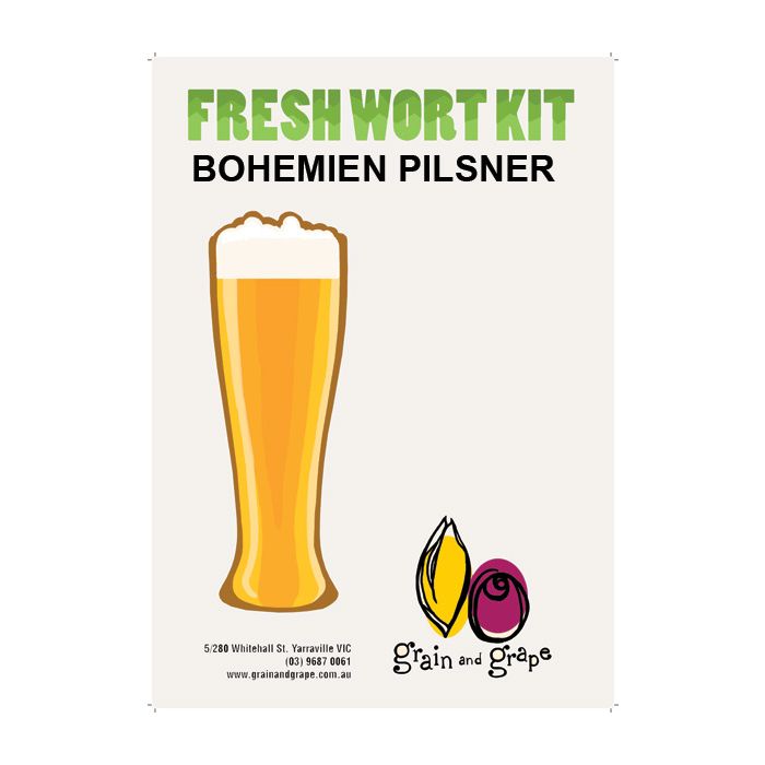 Bohemian Pilsner Artisan Ale Grain & Grape Fresh Wort Kit