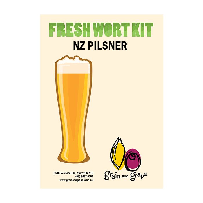 NZ Pilsner Artisan Ale Grain & Grape Fresh Wort Kit