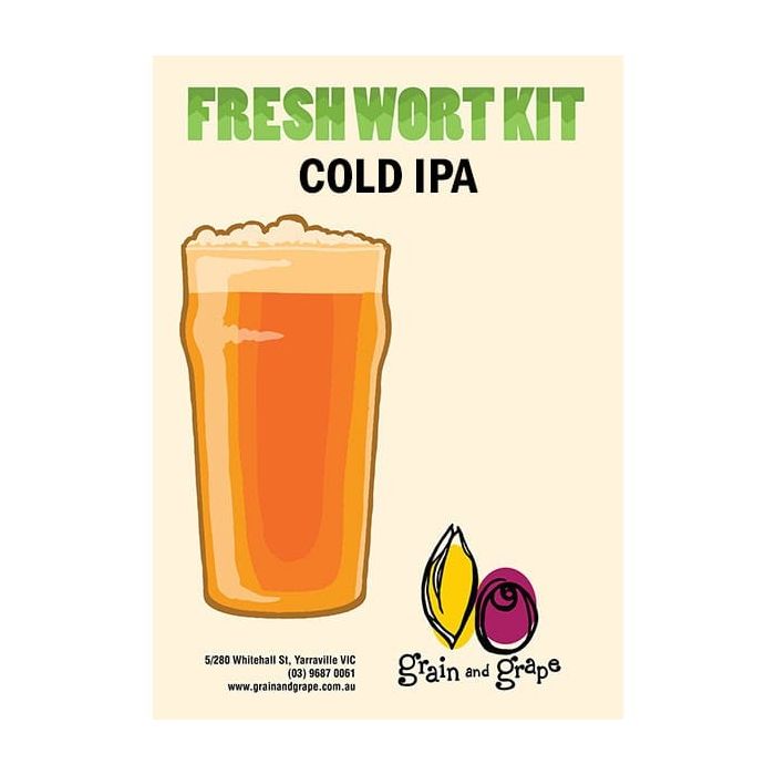 Cold IPA Artisan Ale (Grain & Grape) Fresh Wort Kit