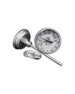 Bi-Metal 3inch Dial Weldless Thermometer-Long Stem 132mm
